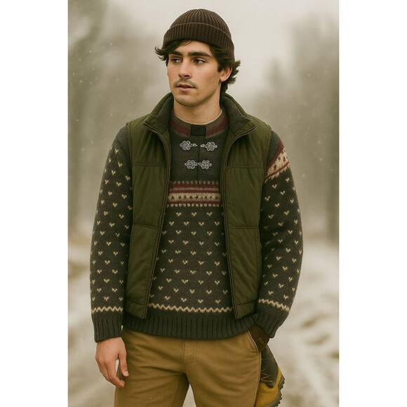 Vintage Nordic Regatta Mens Wool Sweater Large Fishermancore Cabincore Cozycore - Picture 2 of 13